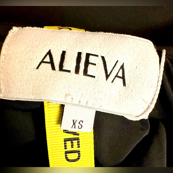 NWT Beautiful Super Sexy Little Midi Black Dress, by ALIEVA, w/stretchy material - Picture 3 of 16